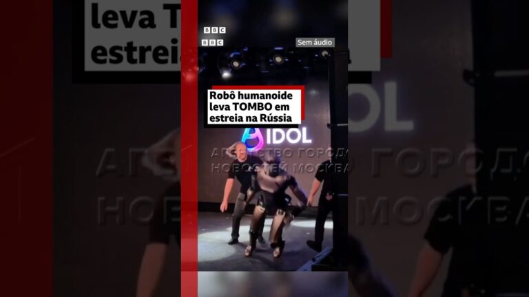 Robô humanoide russo leva tombo em sua estreia