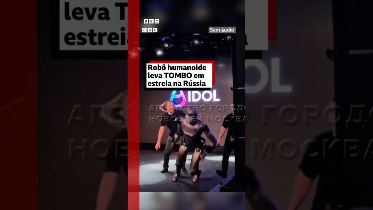 Robô humanoide russo leva tombo em sua estreia