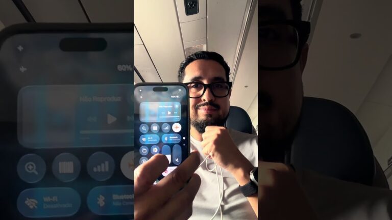 Cuidado a fazer isso dentro do avião