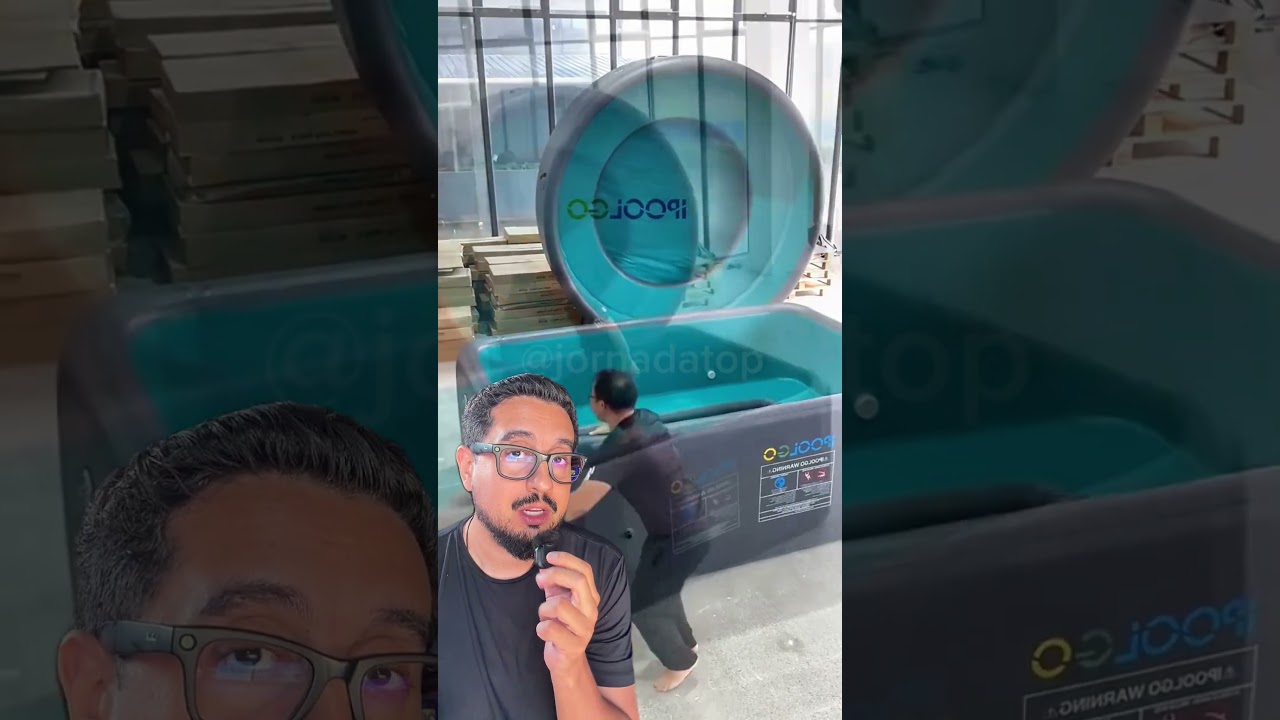 Essa piscina inflável está em outro nível