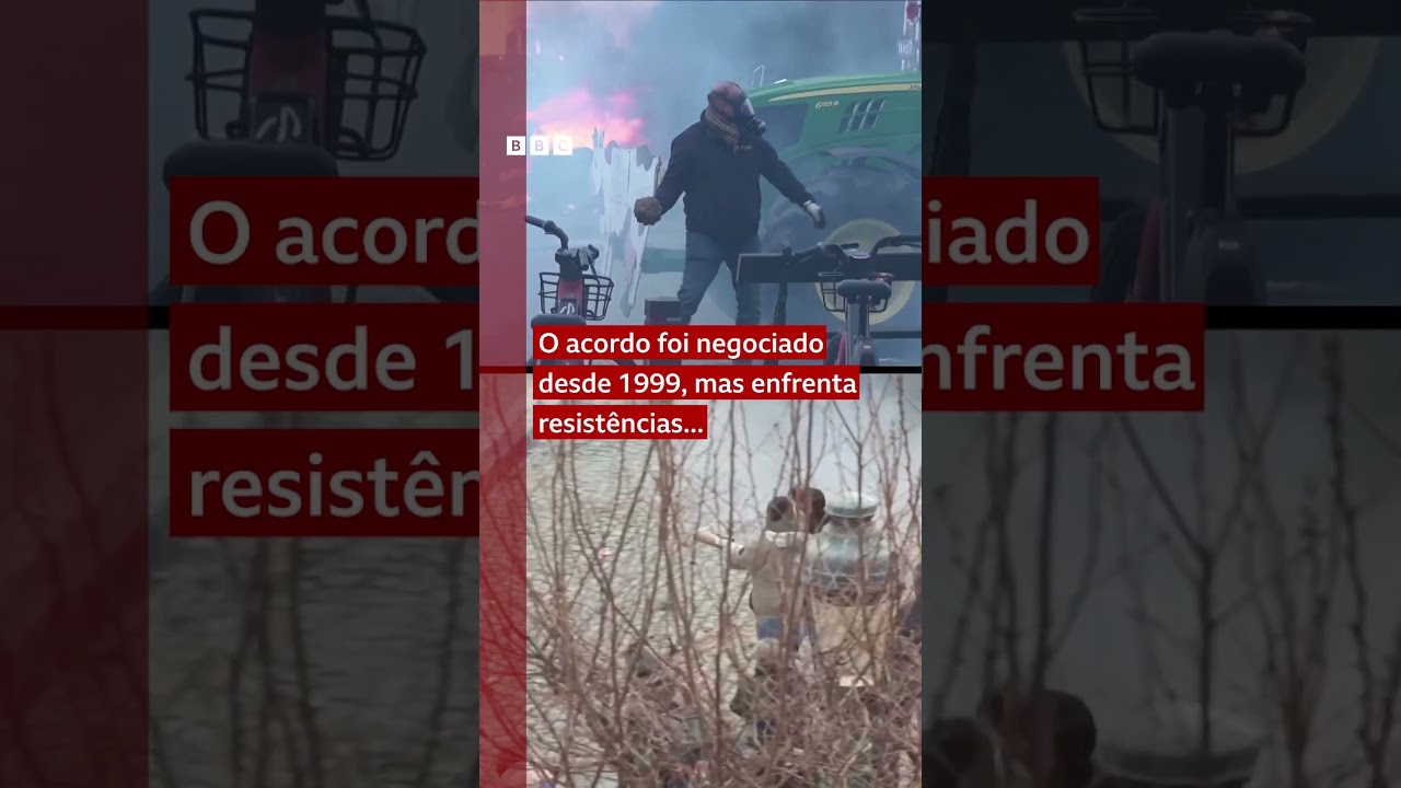 Protesto contra acordo Mercosul-União Europeia reúne mil tratores em Bruxelas 🇧🇪🚜