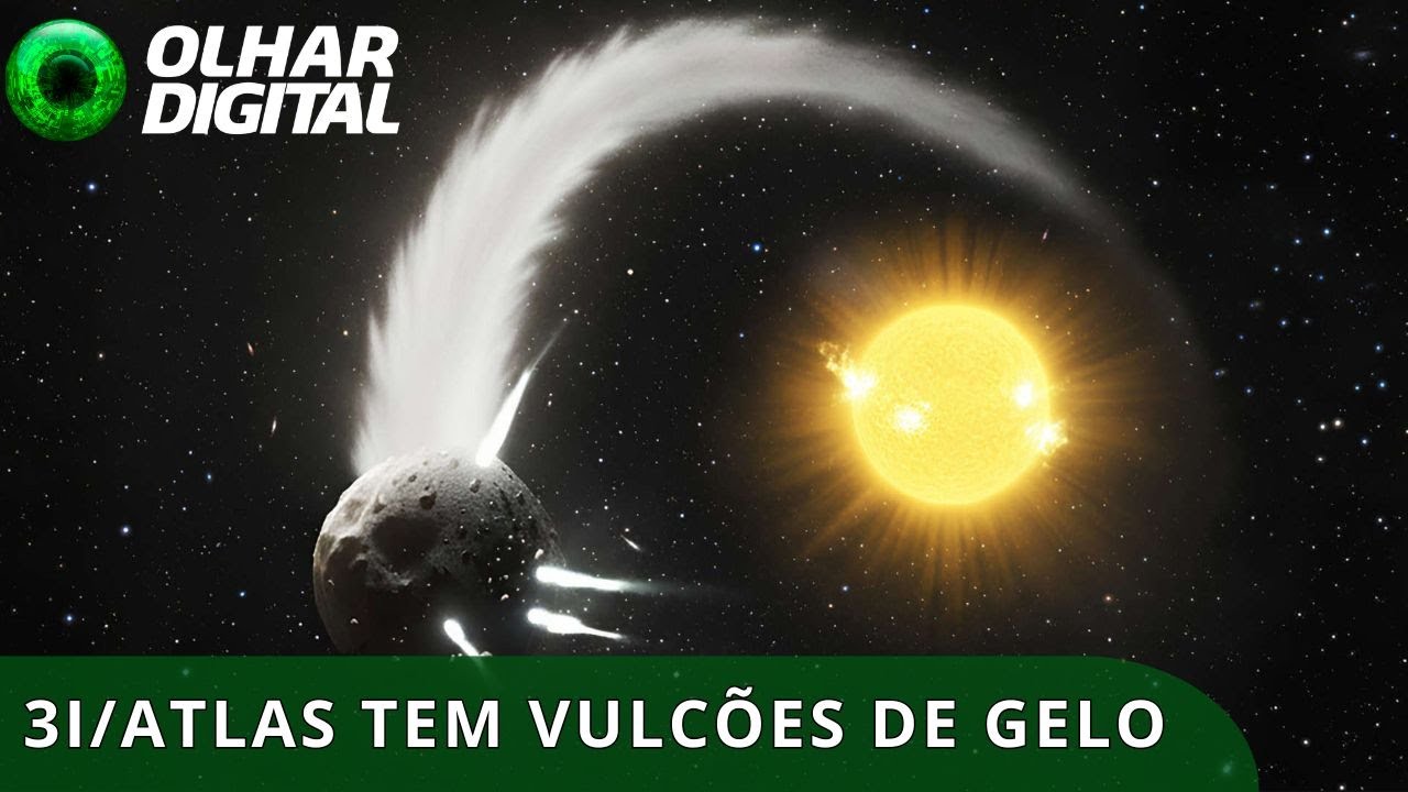 Imagens revelam “vulcões de gelo” no cometa 3I/ATLAS