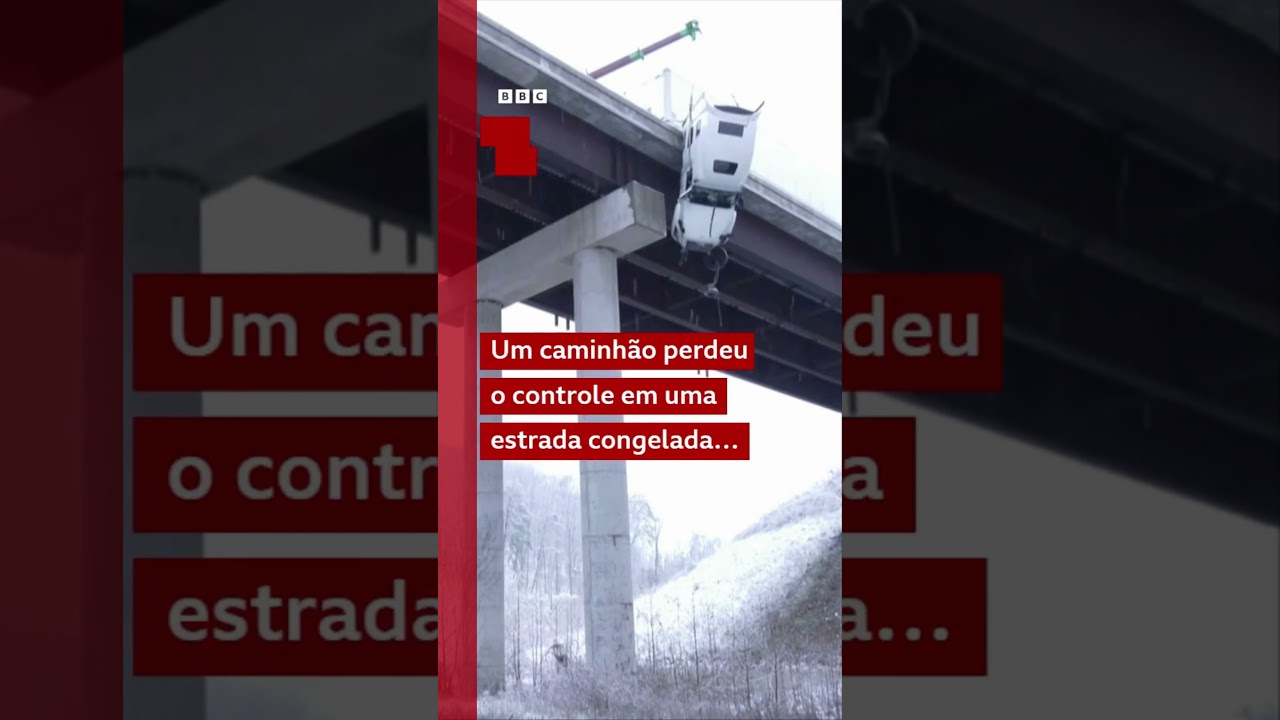 O resgate de motorista que ficou 5 horas pendurado numa ponte 🚚