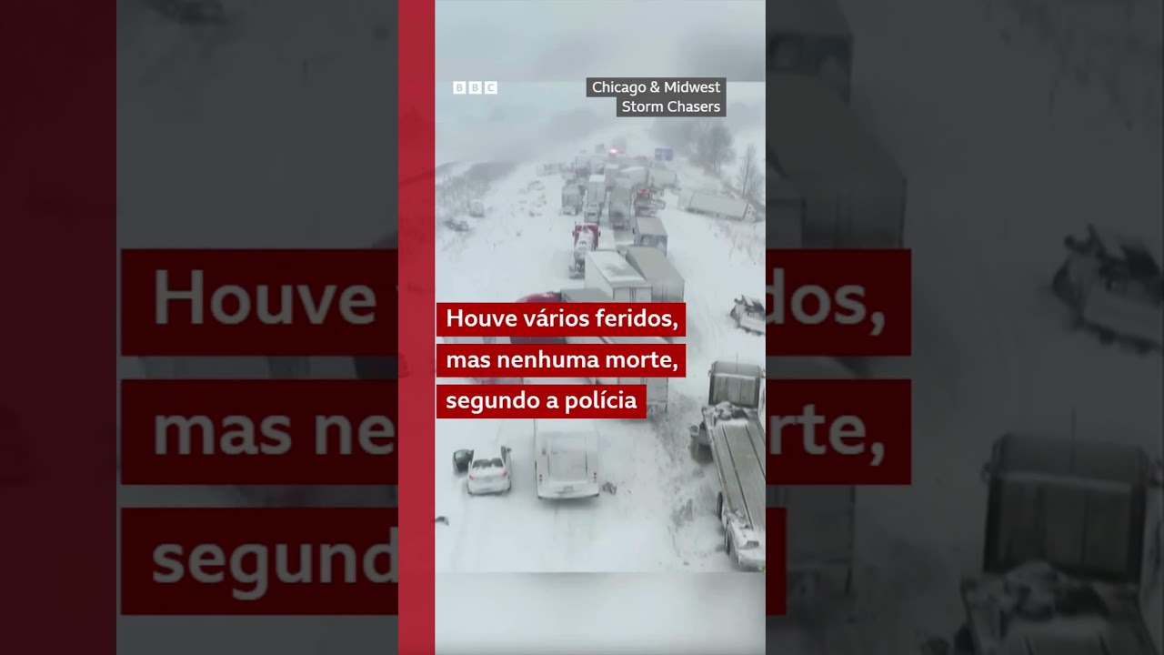 Nevasca causa batida de mais de 100 carros  ❄️⚠️🚗🚗🚗