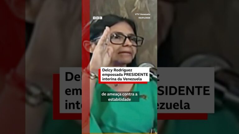 Veja o juramento de Delcy Rodriguez ao assumir Presidência da Venezuela