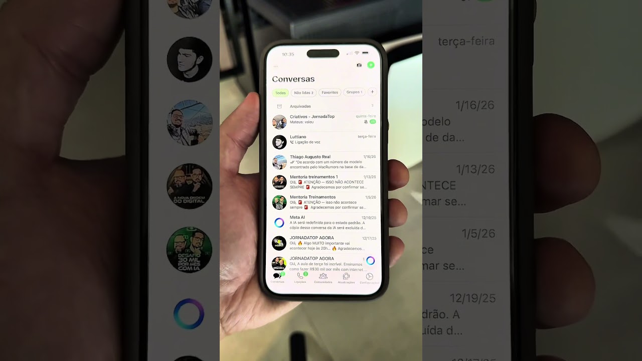 Como achar o lápis dentro do WhatsApp