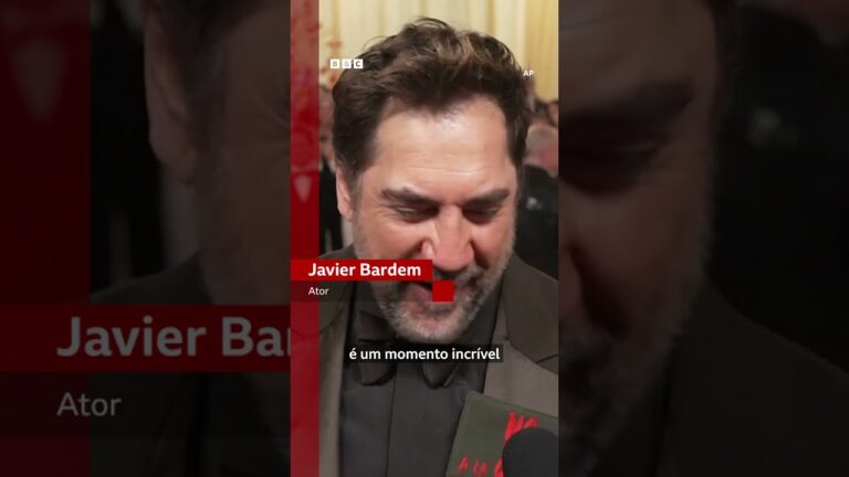 Javier Bardem no tapete vermelho dos Oscars: 'Não à guerra e Palestina livre'