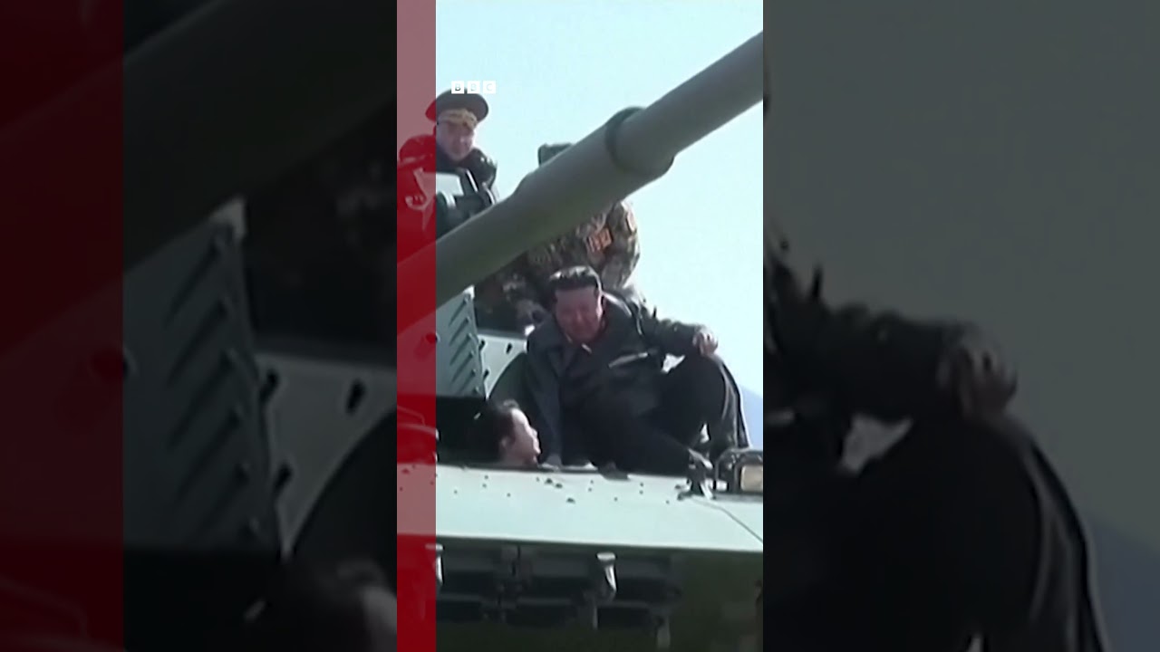 Filha adolescente de Kim Jong-un dirige tanque de guerra