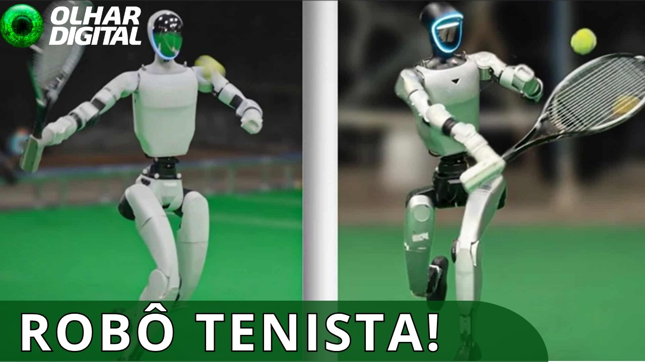 IA ensina robô a jogar tênis quase como um humano