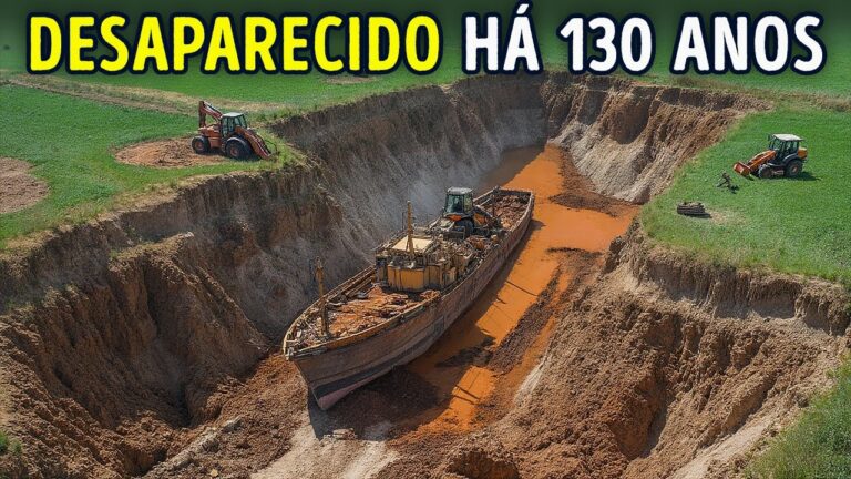 Navio afundado encontrado no meio de um milharal - como isso é possível?