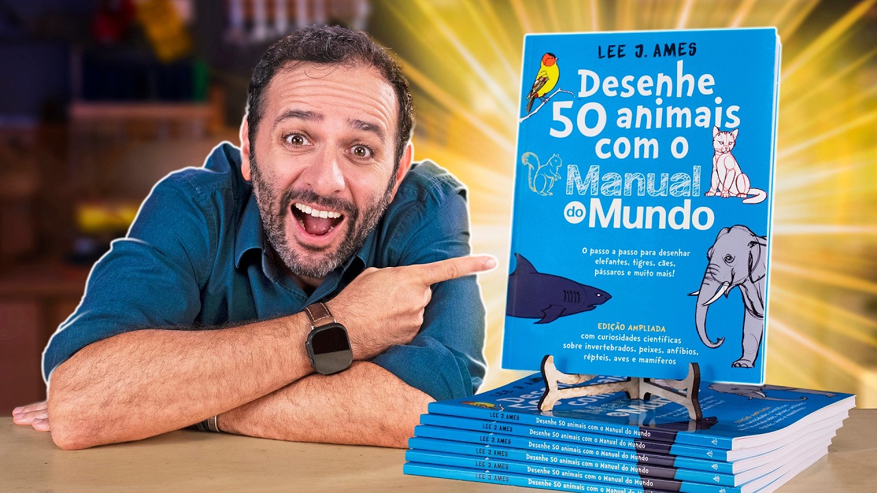 NOVA edição AMPLIADA do DESENHE 50 ANIMAIS com o MANUAL do MUNDO!