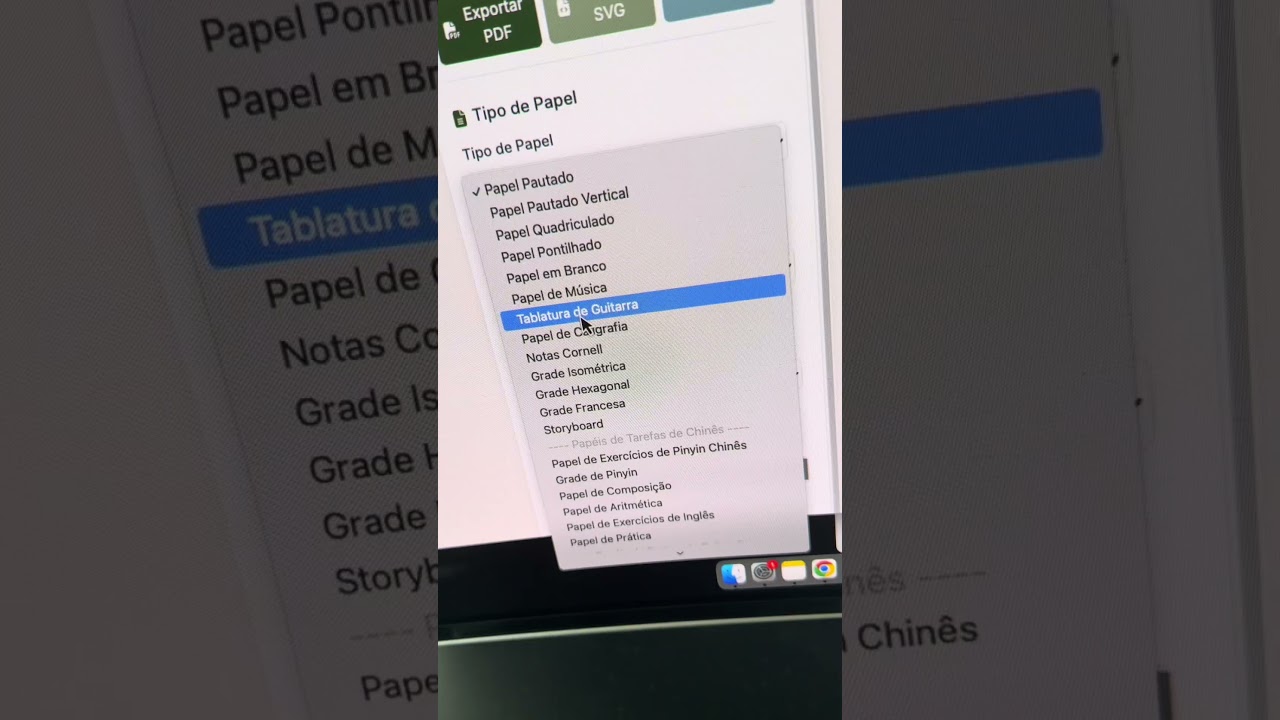 Você consegue fazer qualquer tipo de folha com esse site