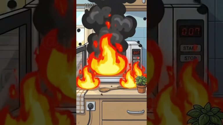 Nunca abra um microondas em chamas