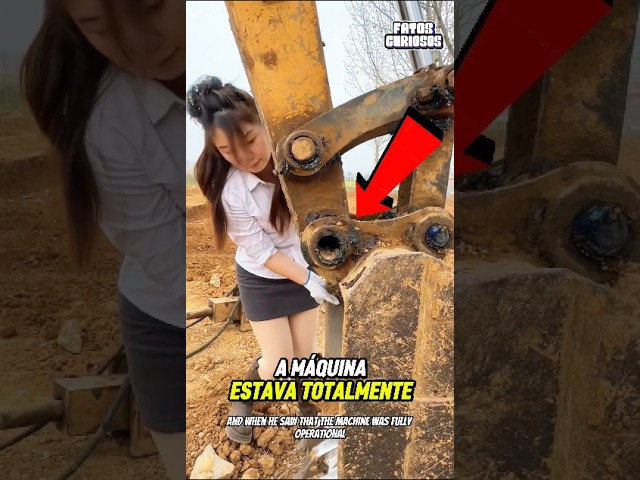 ESSA GAROTA IMPRESSIONOU A TODOS AO CONCERTAR SUA ESCAVADEIRA SEM A AJUDA DE NINGUÉM