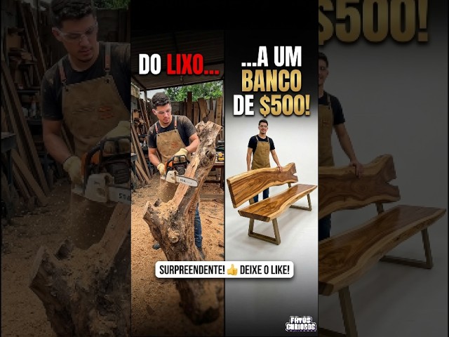 ELE TRANSFORMOU O LIXO EM R$ 2.500 REAIS! O talento desse garoto é surreal... 😱🪵