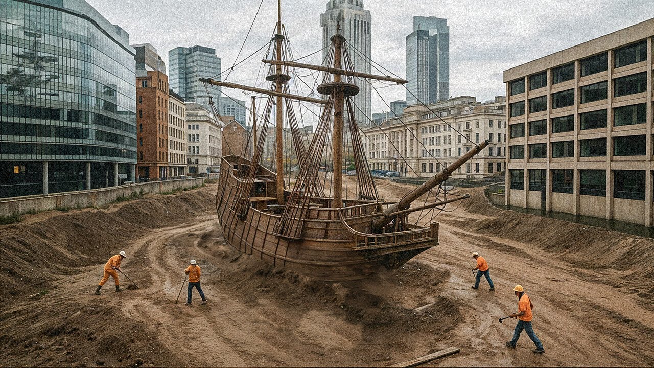 Um navio antigo encontrado no coração de Londres - e isso pode explicar um enorme desastre