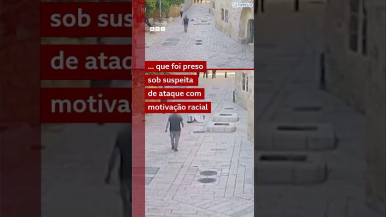 Momento em que freira francesa é agredida em Jerusalém Oriental