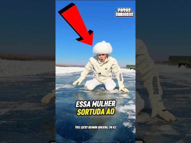MULHER SORTUDA ENCONTRA PEIXES CONGELADOS NO LAGO