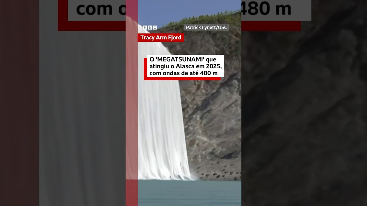 O megatsunami que atingiu o Alasca em 2025 com ondas de até 480m