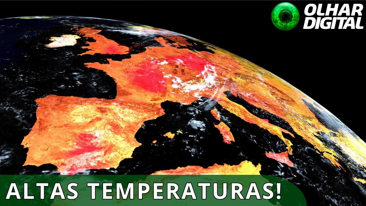Onda de calor na Europa é vista do espaço