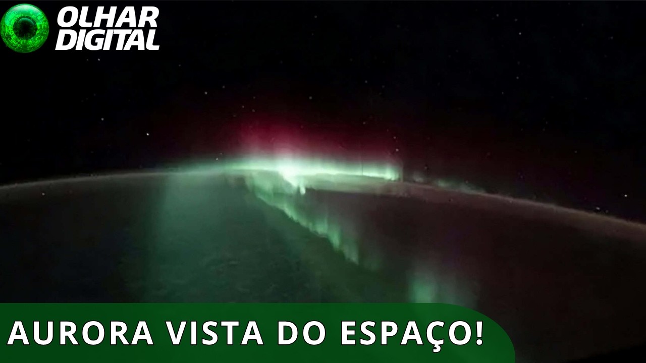 Astronauta da Estação Espacial Internacional fotografa aurora espetacular