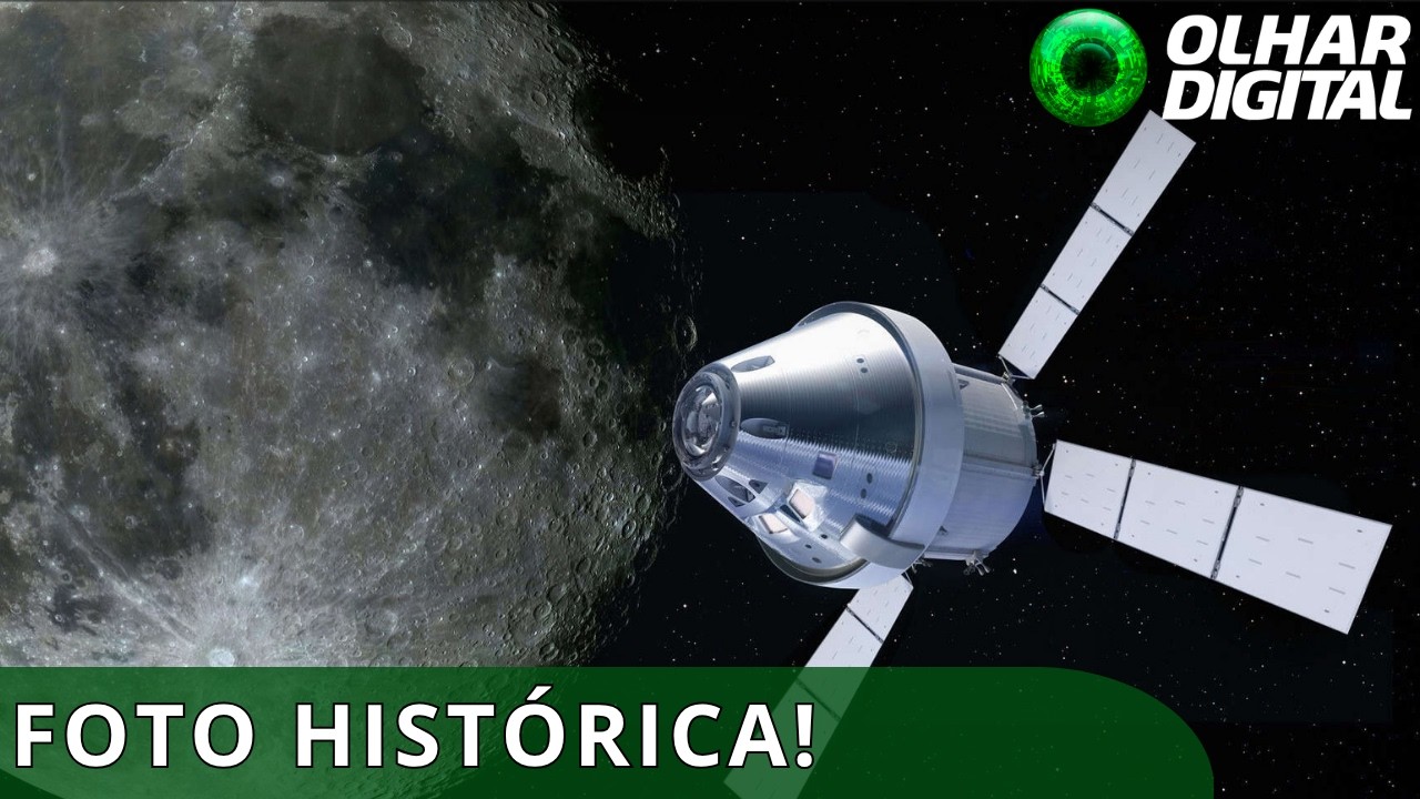 Telescópio na Terra flagrou a missão Artemis 2 orbitando a Lua