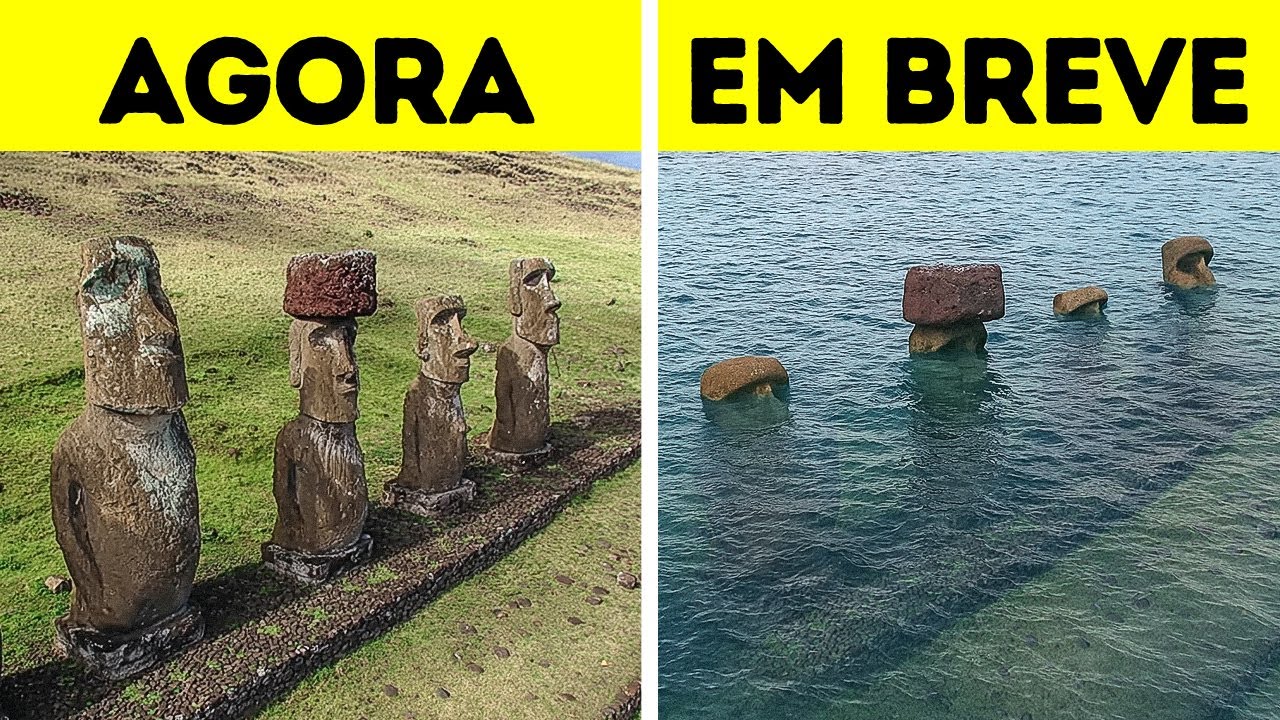 Estátuas da Ilha de Páscoa estarão submersas até 2080