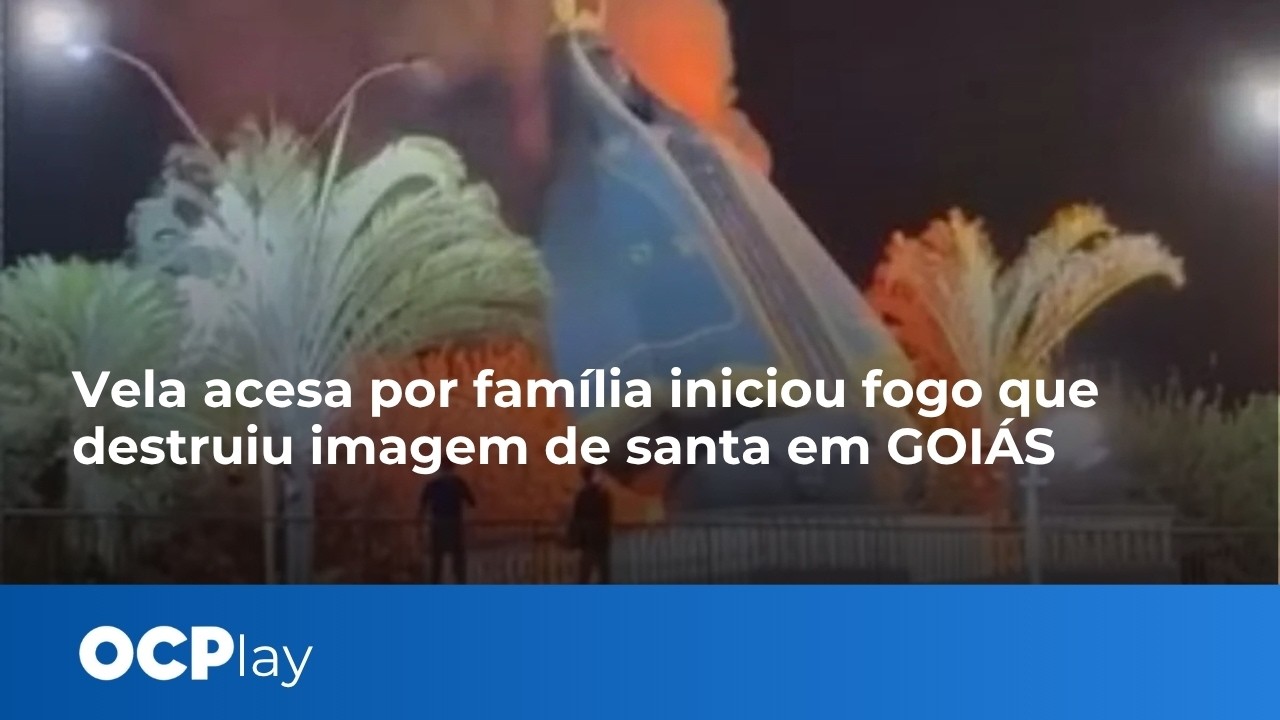 Vela acesa por família iniciou fogo que destruiu Imagem de santa em GOIÁS