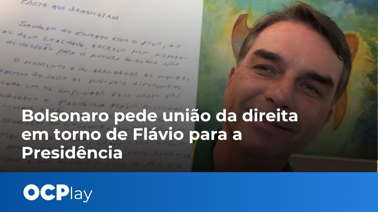 Bolsonaro pede união da direita em torno de Flávio para a Presidência