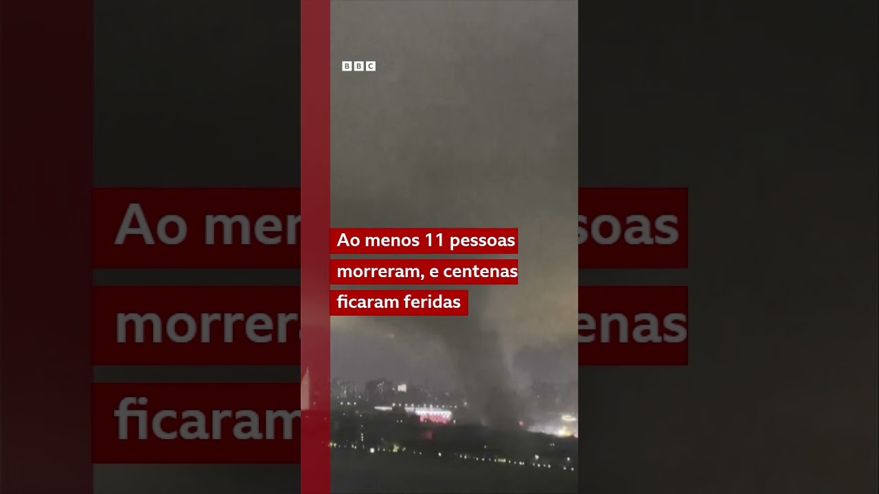 Passagem de tornado na China deixa vários feridos por estilhaços e destroços
