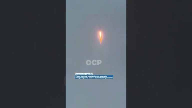 Vídeo mostra momento em que raio atinge foguete chinês durante lançamento