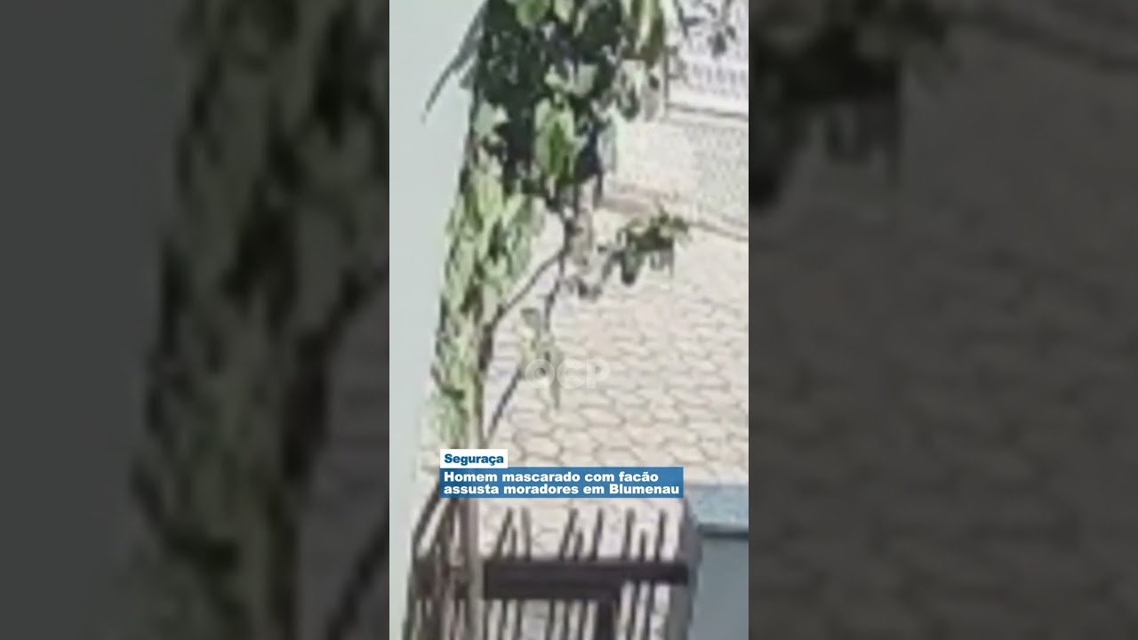 Homem mascarado com facão  assusta moradores em Blumenau