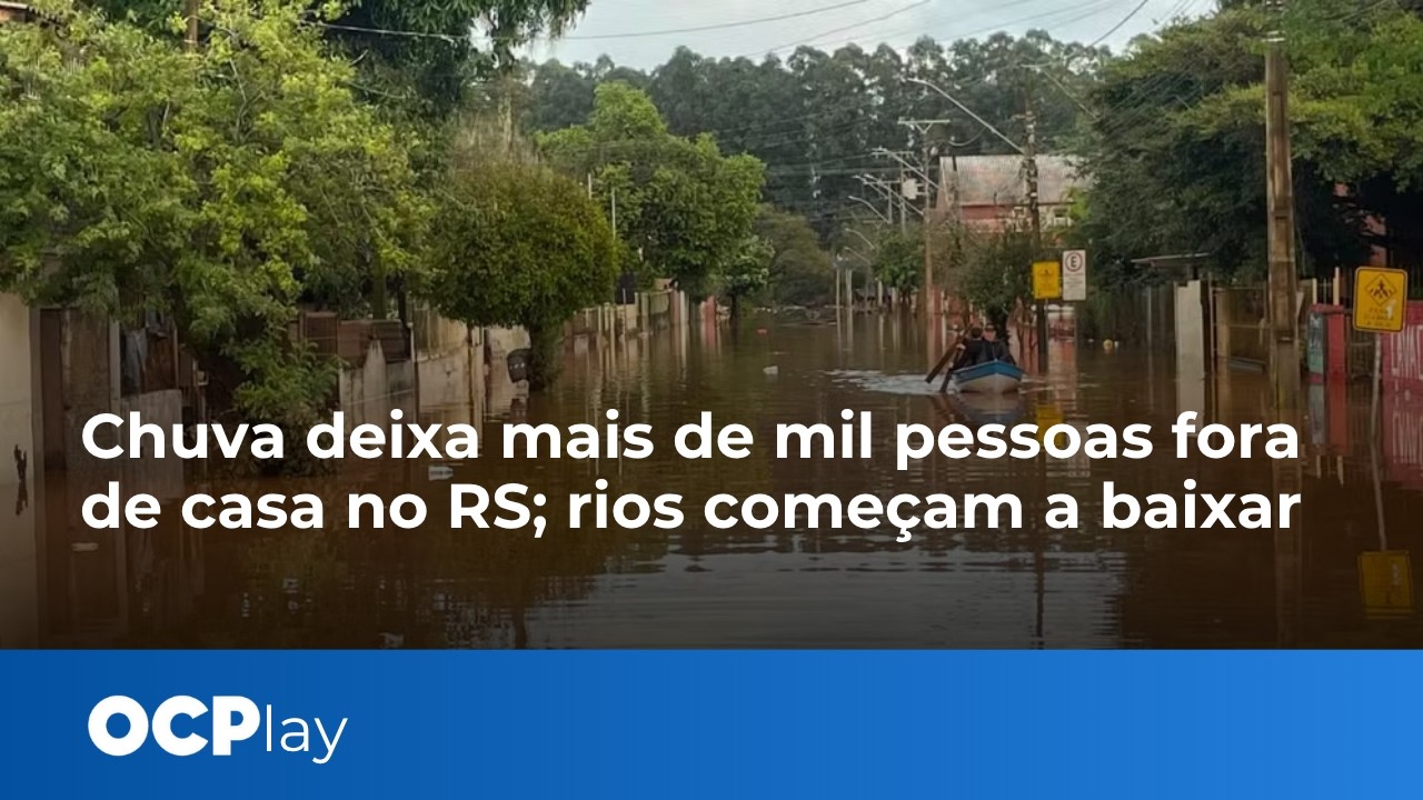 Chuva deixa mais de mil pessoas fora de casa no RS;rios começam a baixar