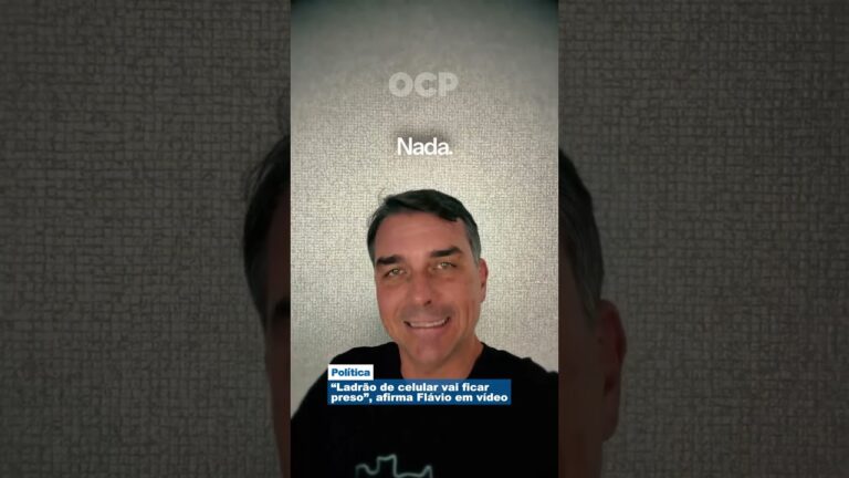 “Ladrão de celular vai ficar preso”, afirma Flávio em vídeo