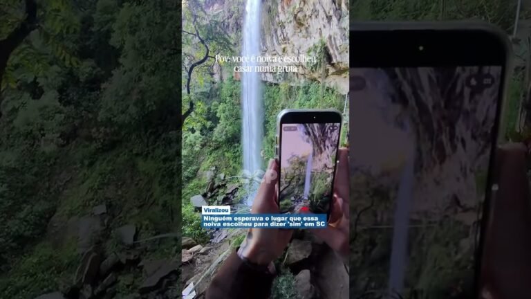 Ninguém esperava o lugar que essa noiva escolheu para dizer "sim" em SC