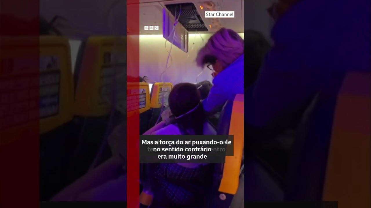 Mulher descreve como marido foi sugado pela janela de avião e ficou com a cabeça do lado de fora