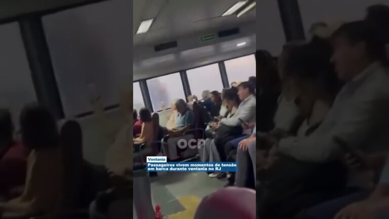 Passageiros vivem momentos de tensão em barca durante ventania no RJ