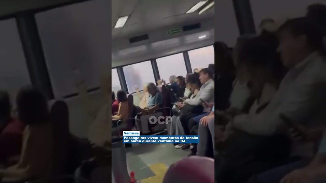 Passageiros vivem momentos de tensão em barca durante ventania no RJ