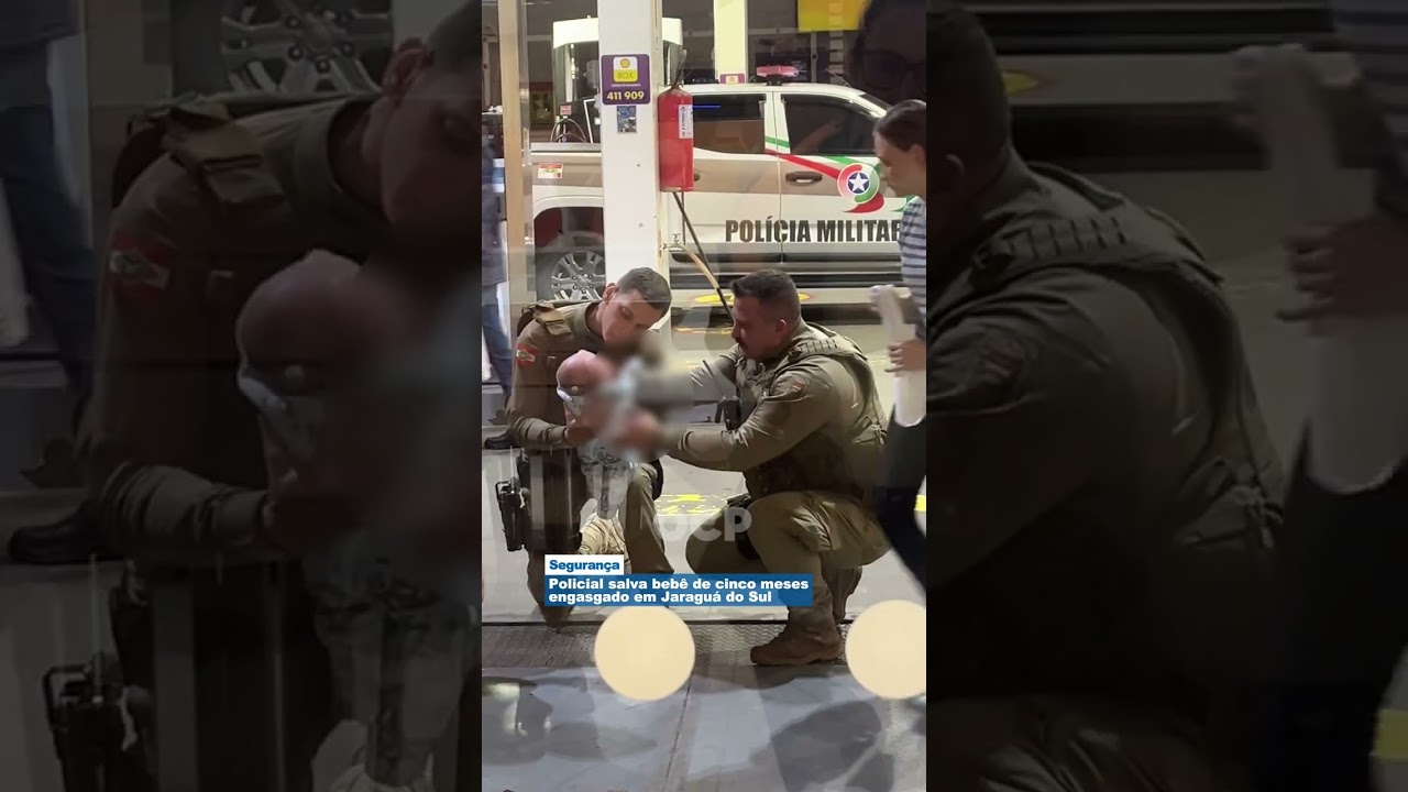 Policial salva bebê de cinco meses engasgado em Jaraguá do Sul
