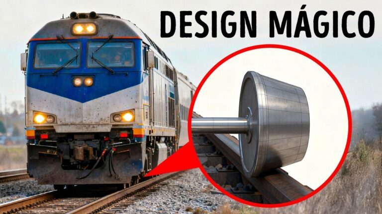 Por que as rodas de trem parecem tão estranhas de perto?
