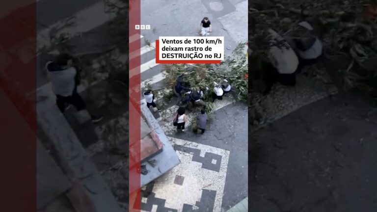 Ventos de 100 km/h deixam rastros de destruição no RJ