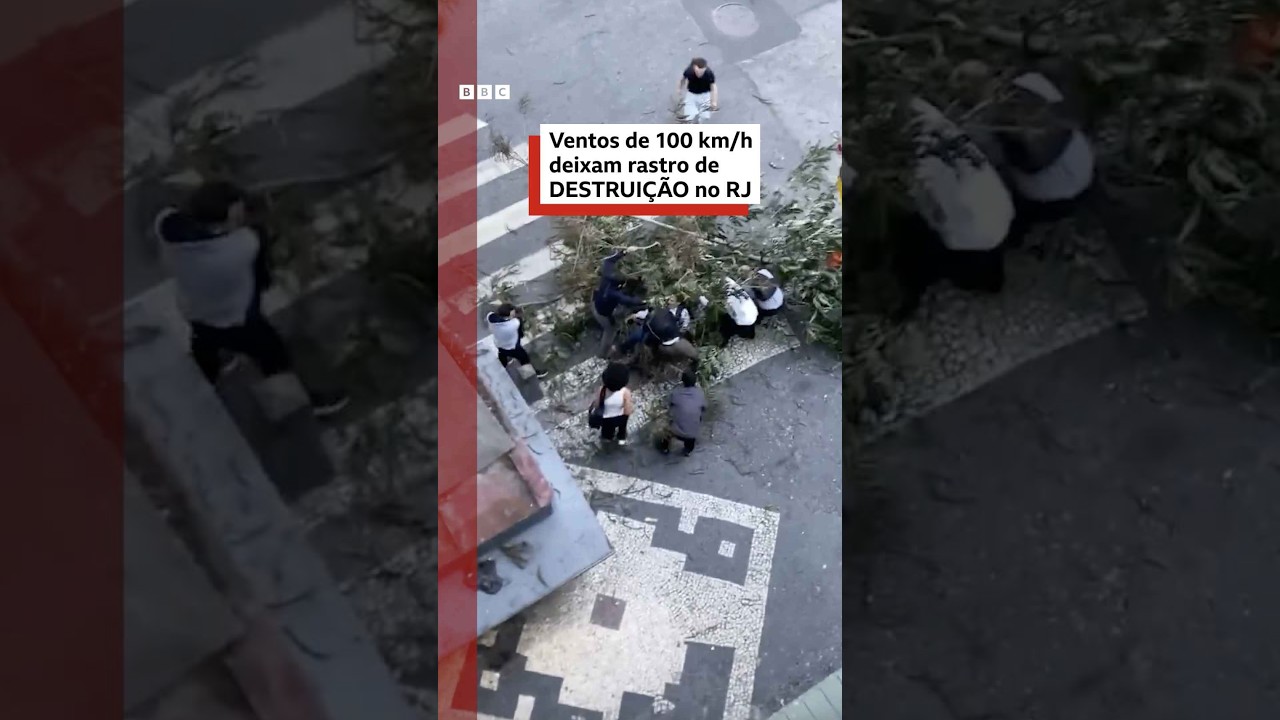 Ventos de 100 km/h deixam rastros de destruição no RJ