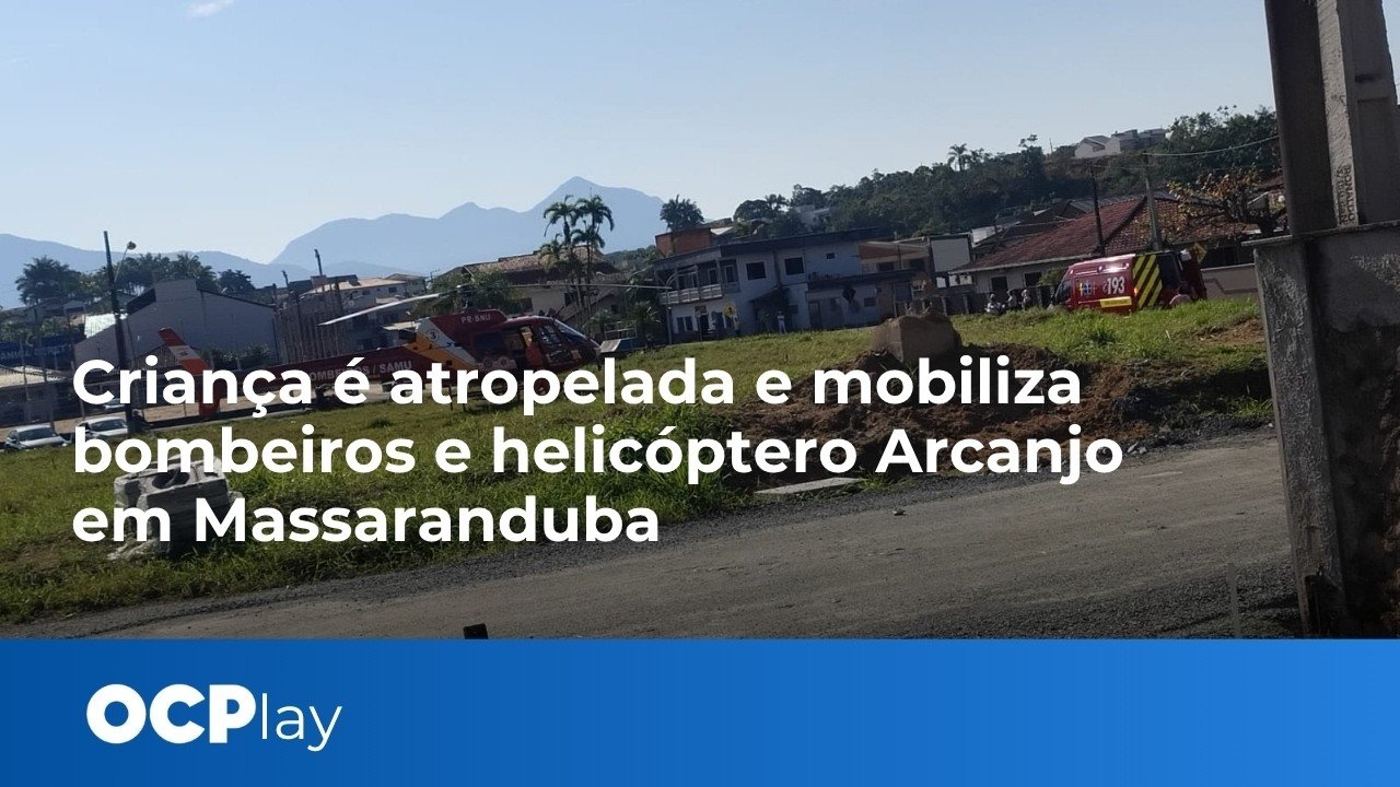 Criança é atropelada e mobiliza bombeiros e helicóptero Arcanjo em Massaranduba