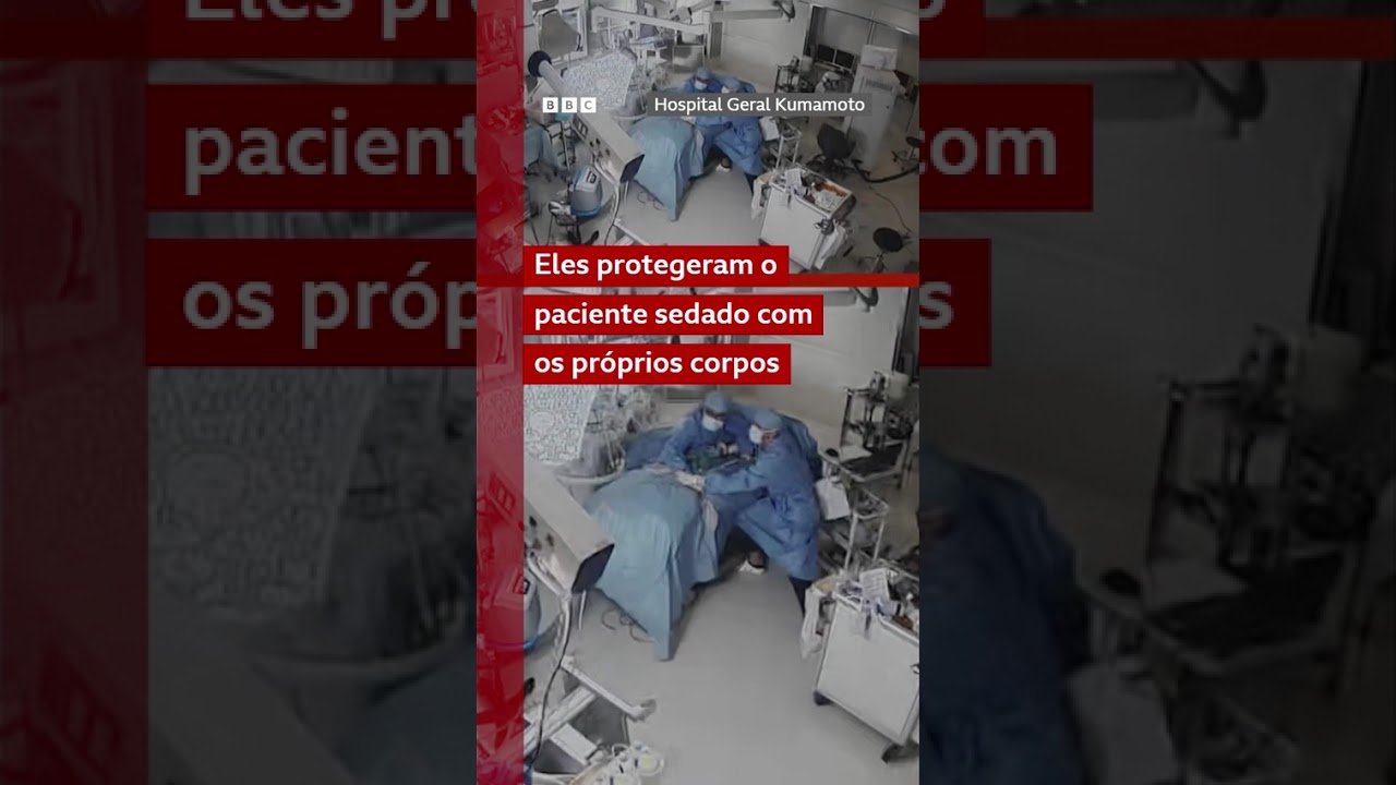 Terremoto sacode hospital no Japão e médicos protegem paciente com próprio corpo na mesa de cirurgia