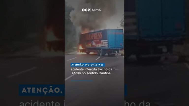 Atenção, motoristas: acidente interdita trecho da BR-116 no sentido Curitiba