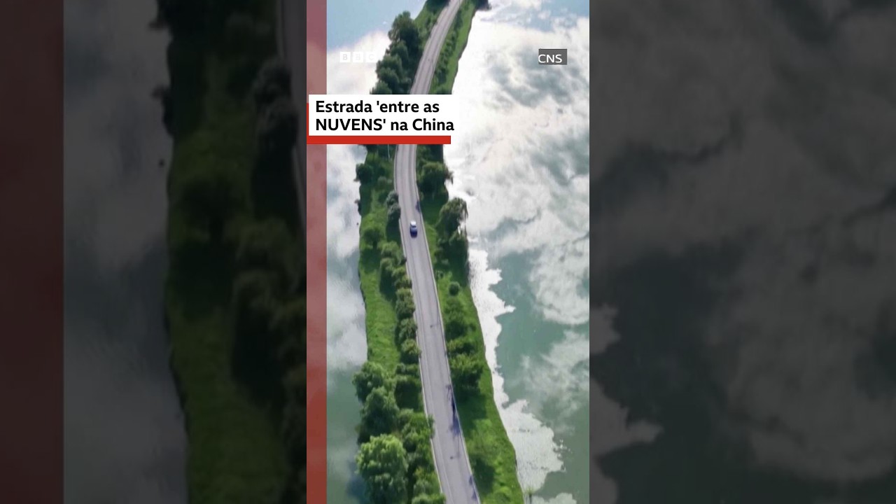Como estrada parece estar 'entre as nuvens' na China