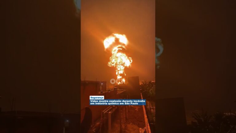 Vídeo mostra explosão durante incêndio em indústria química em São Paulo