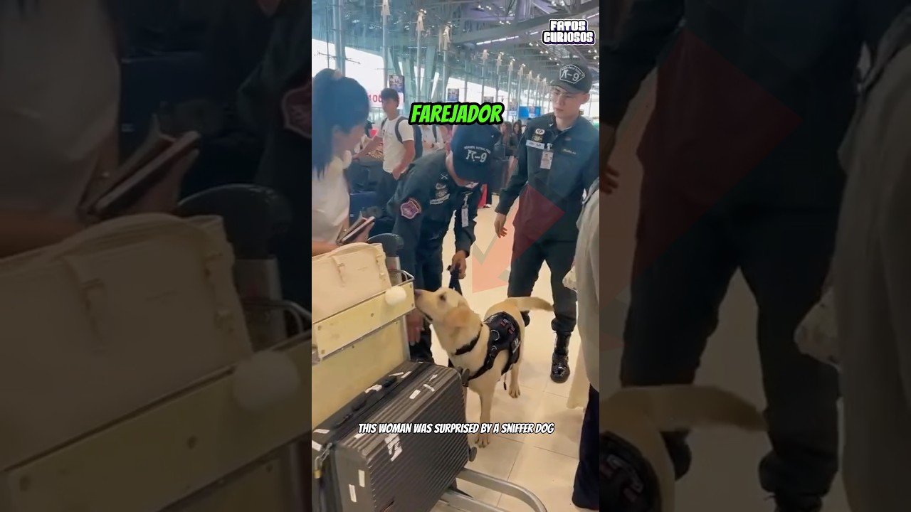 ELA FOI SURPREENDIDA POR UM CÃO FAREJADOR