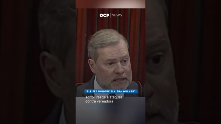 “Ele fez porque ela era mulher”: Toffoli reage a ataques contra vereadora