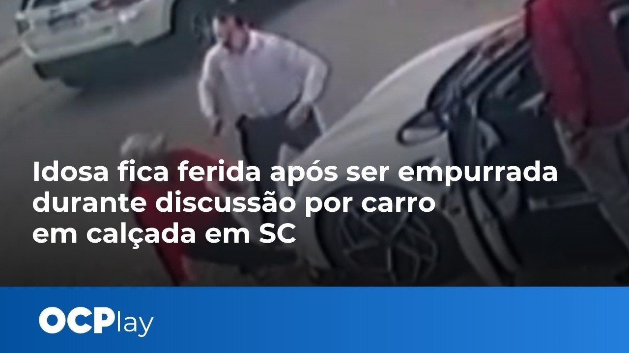 Idosa é empurrada após reclamar de carro estacionado em calçada em SC